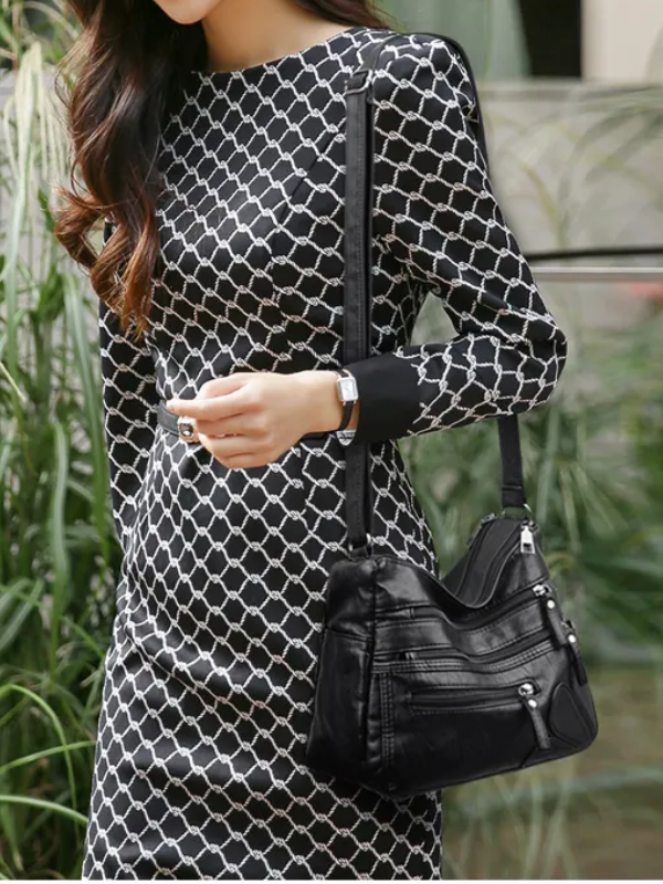 Carly Messenger Bag – Vintage Stilig Axelväska