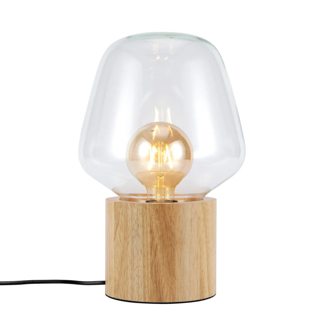 Elegant Wooden Lamp with Glass Ball – Stylish Addition to Every Interior