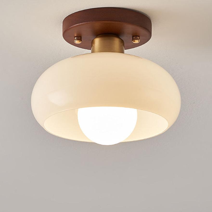 VintageGlow Ceiling Lamp - Real Wood Retro Ceiling Lamp