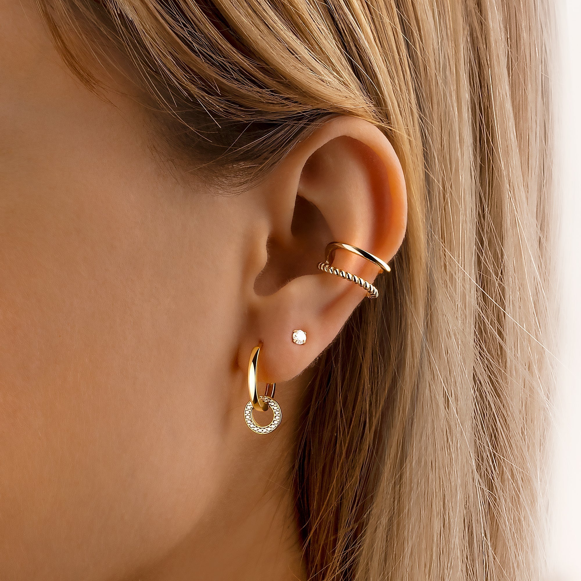 Elegant Linked Creole Earrings - Nerida