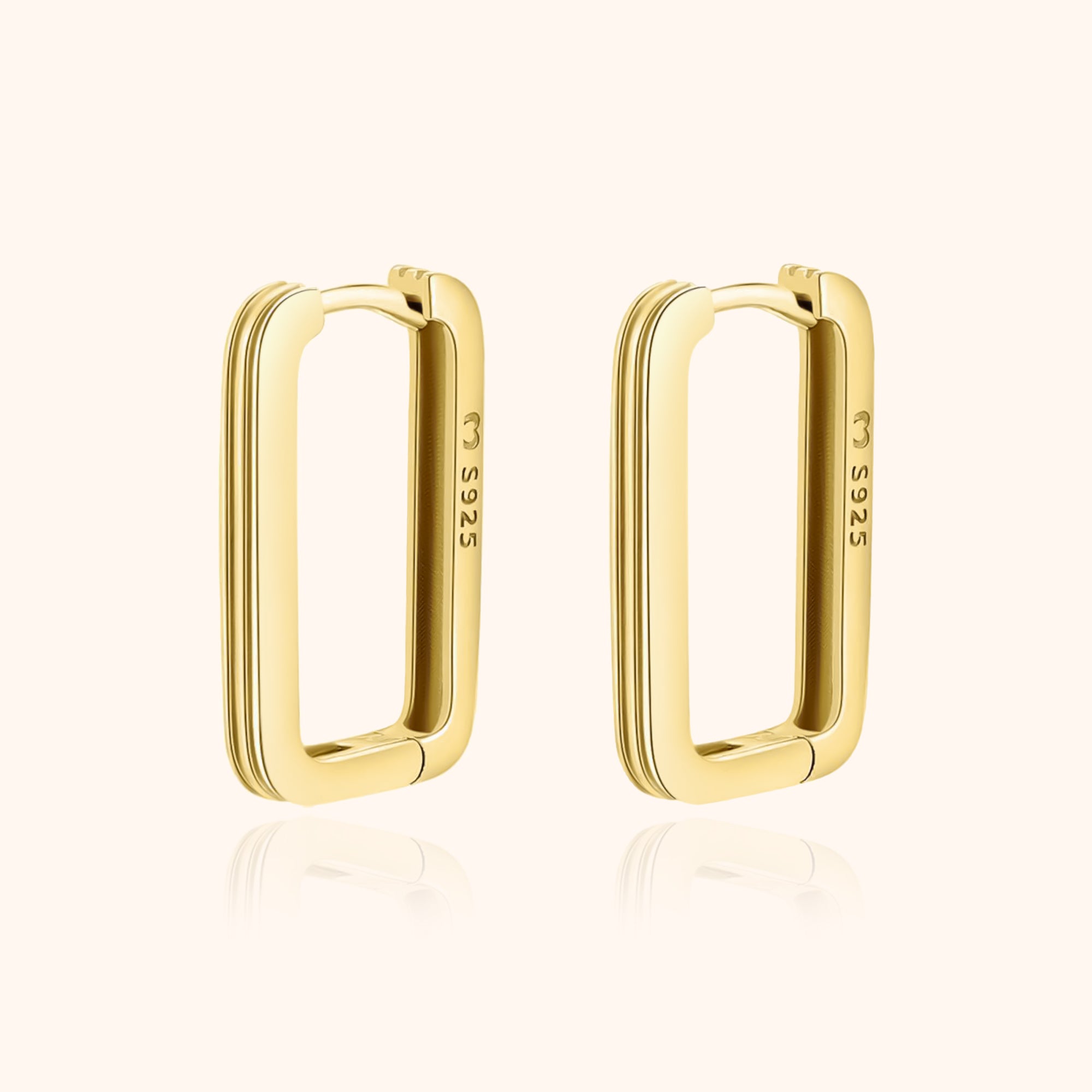 Stylish Rectangular Clip Earrings - Isabelle