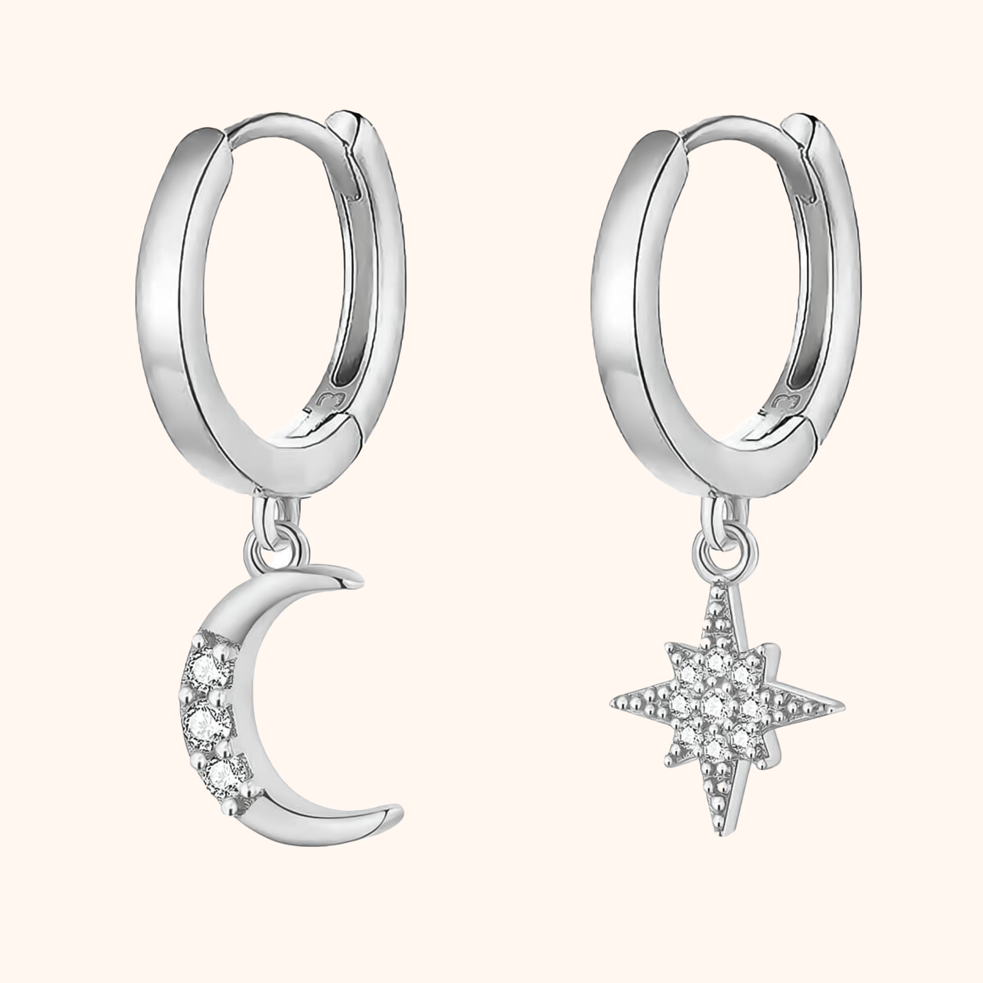 Captivating Moon and Star Earrings - Cosmica