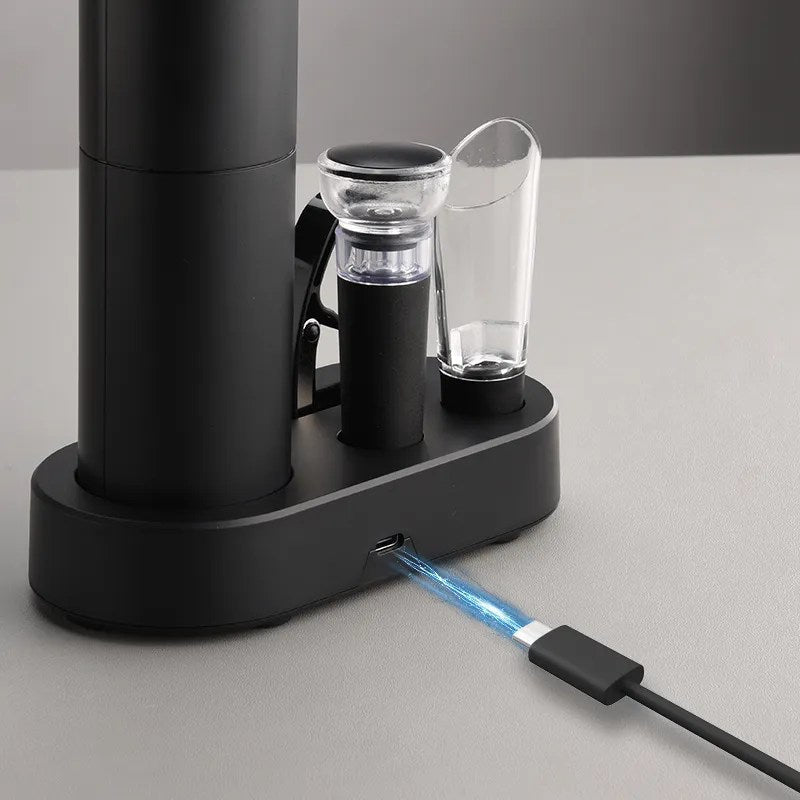 VinoEase - Stylish Electric Wine Cooler with Charging Function