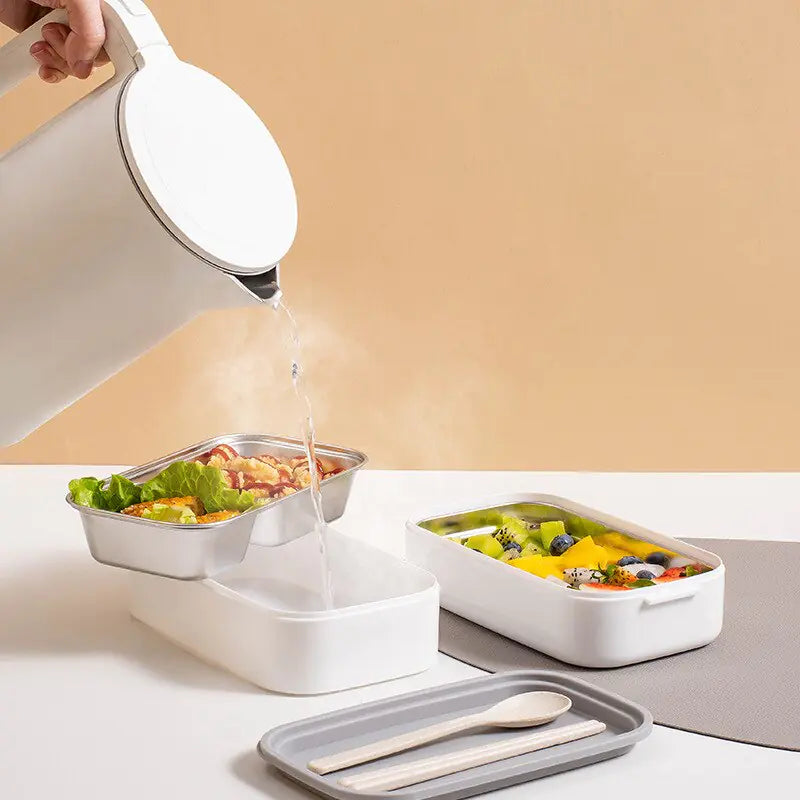 MealMate - Trendy 2-layer RVS Lunch Box