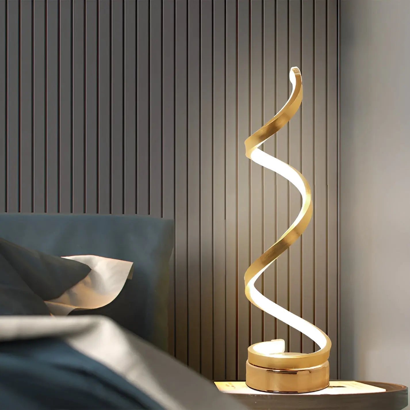 Elegant Spiral Glow LED Desk Lamp – Energy-efficient, Sustainable & Eye-friendly Design