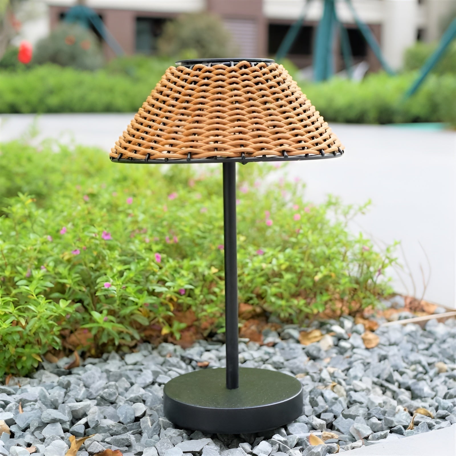 Elegant GardenWoven Solar Lamp - Weatherproof & Energy Saving