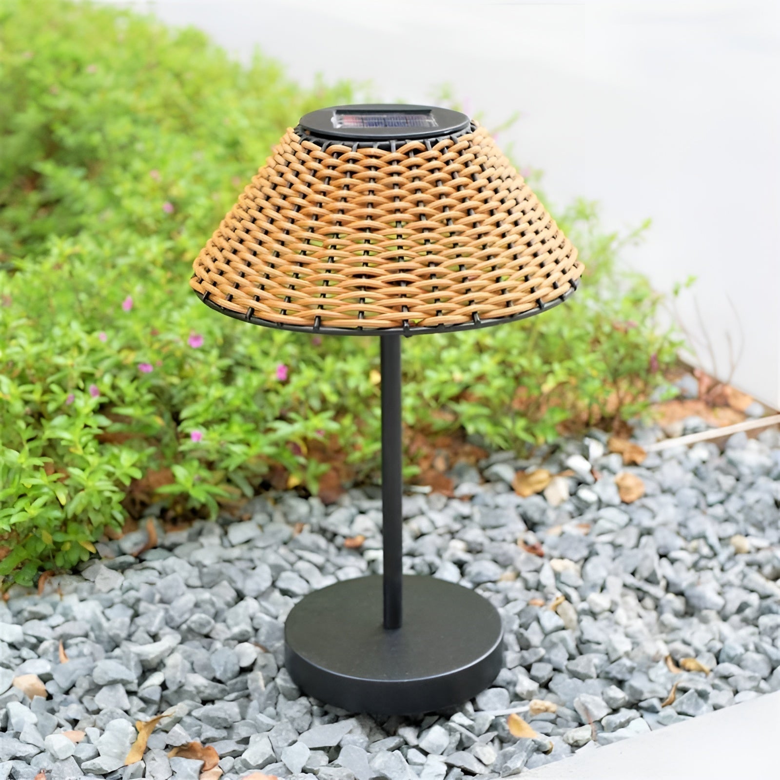 Elegant GardenWoven Solar Lamp - Weatherproof & Energy Saving