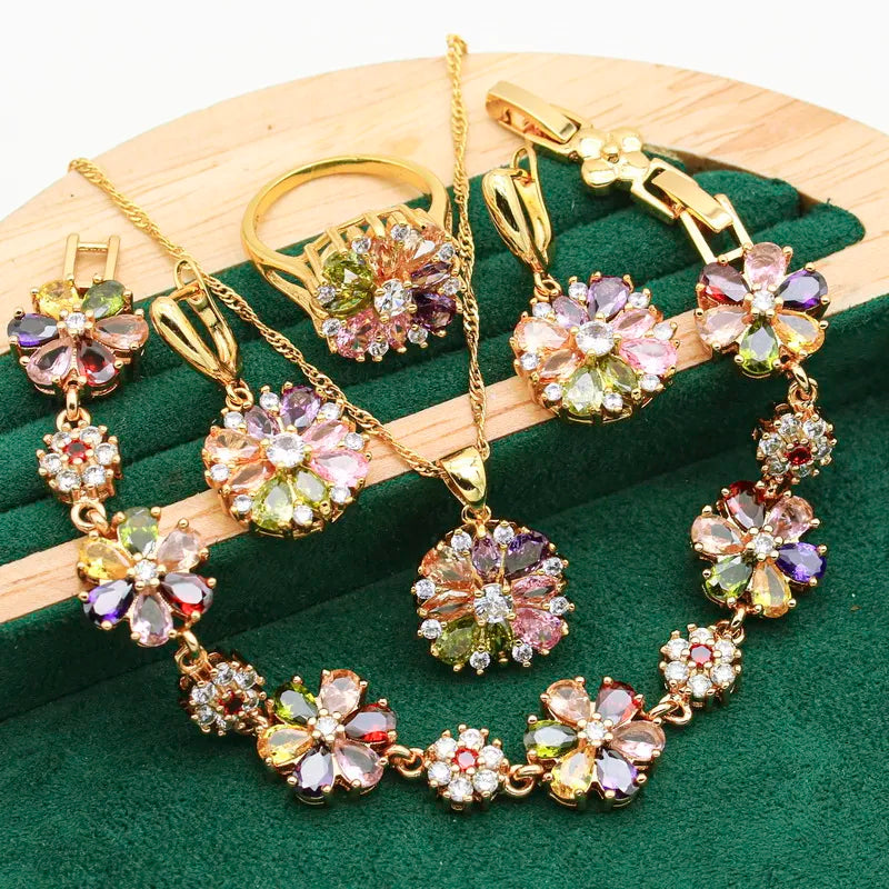 Luminous Dawn Set - Elegant Aurora Inspired Jewelry
