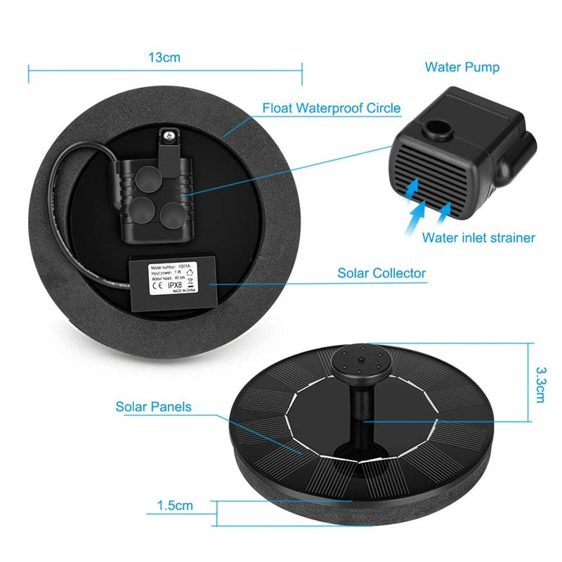 ZenFlow Fountain - Sustainable Solar Energy Garden Accessory
