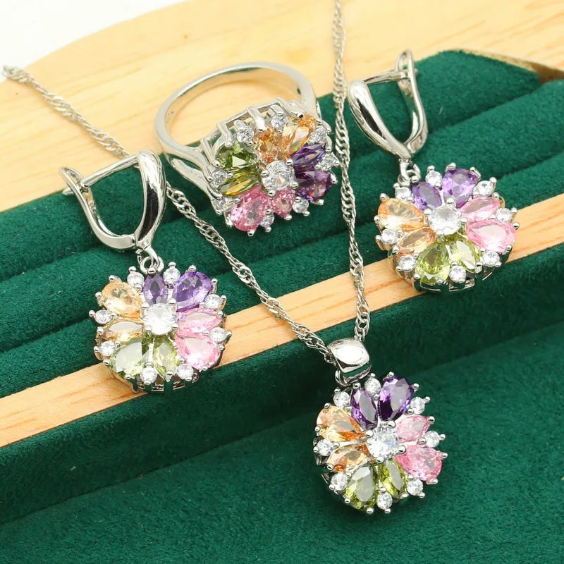 Luminous Dawn Set - Elegant Aurora Inspired Jewelry