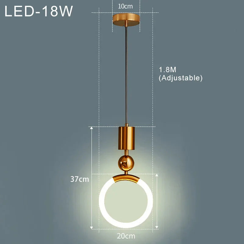 Nordic Elegance Ceiling Lamp - Scandinavian LED Pendant Lamp