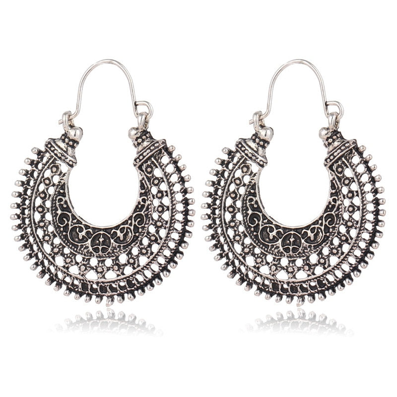 Elegant Tibetan filigree earrings made of high-quality genuine silver!