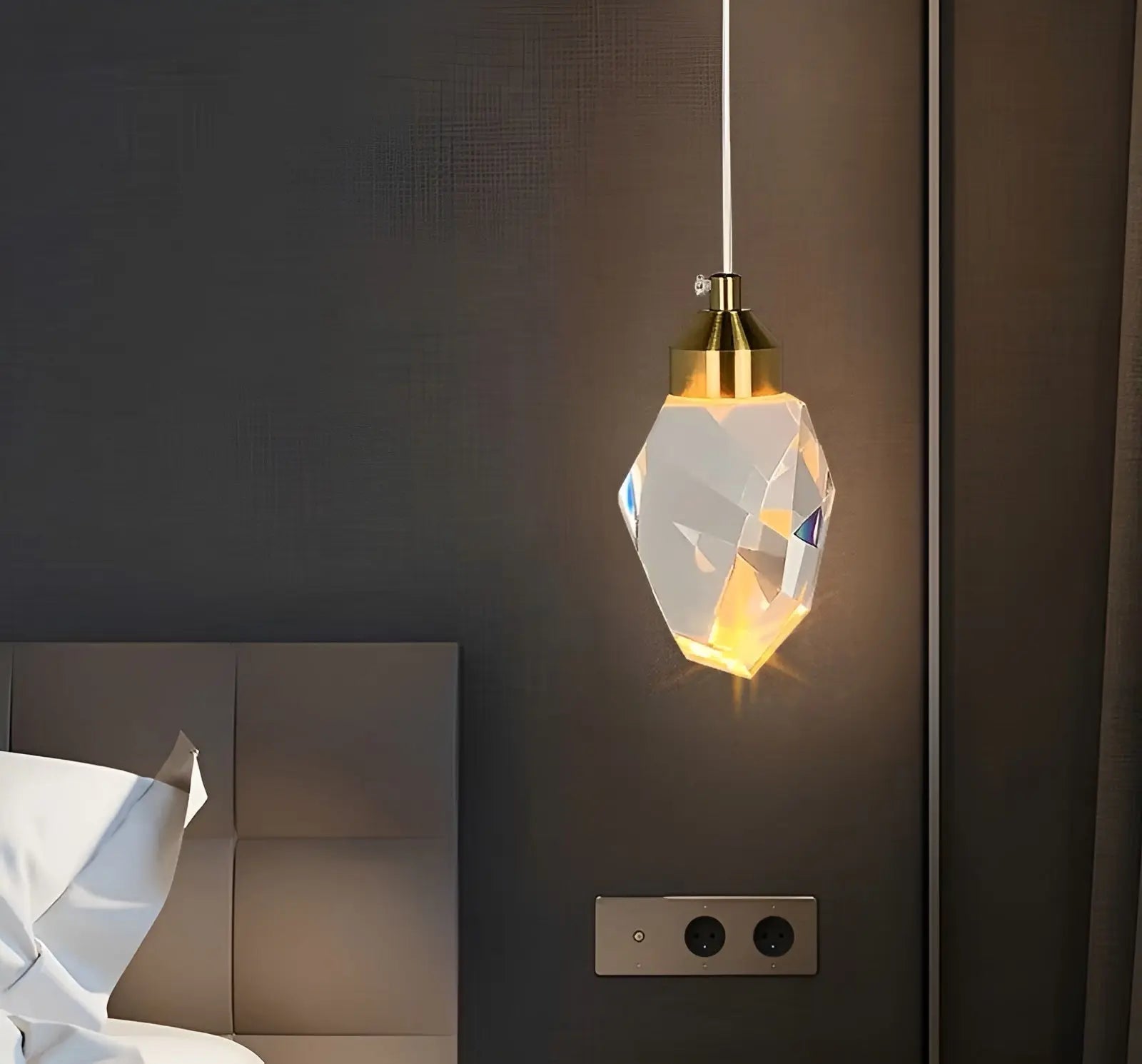 Luxurious Crystal Pendant Lamp with LED Lighting - CrystalElegance