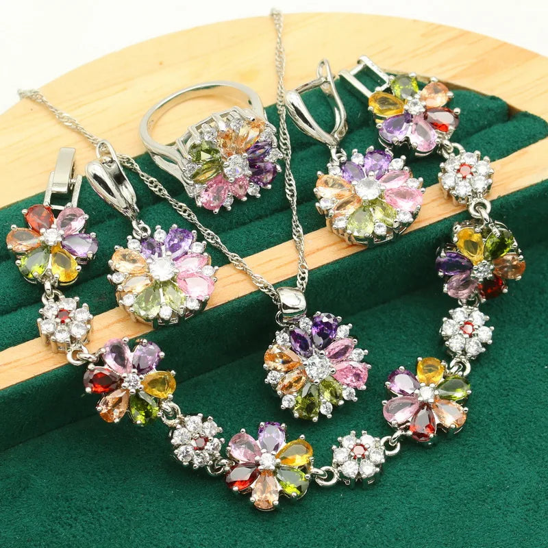 Luminous Dawn Set - Elegant Aurora Inspired Jewelry