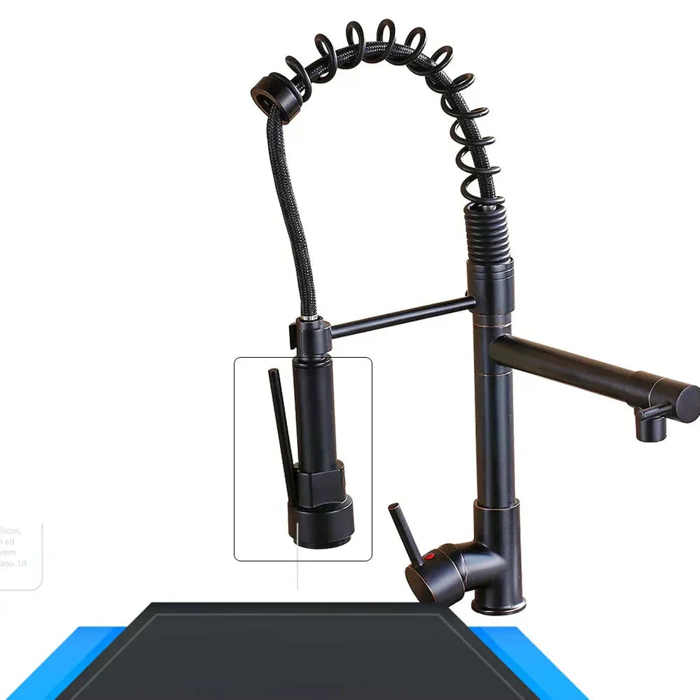 FlexiFlow – Adjustable Kitchen Faucet with Two Outlets