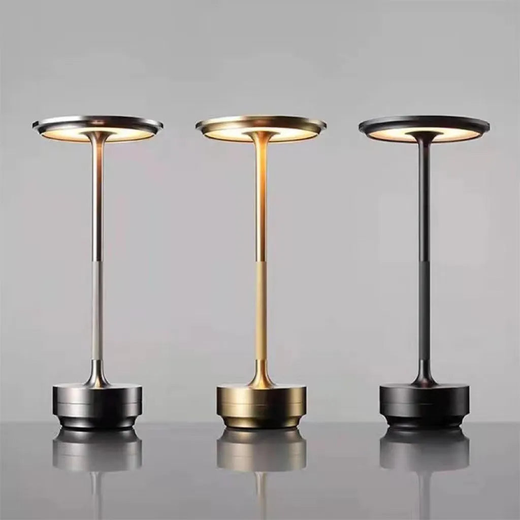 Industrial Dimmable Lamp with Rustic Design – Silver & Gold