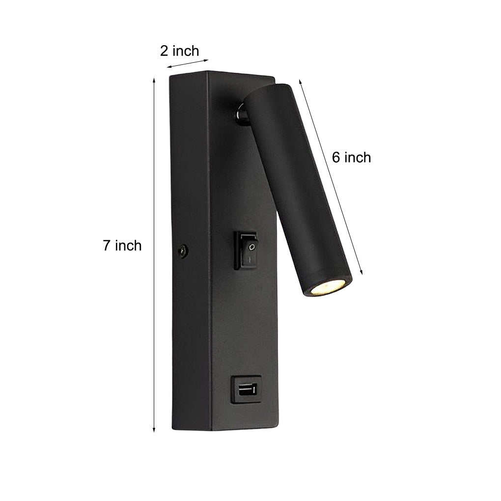 ArtiLicht Luxe Wall Lamp with Adjustable LED and USB Charging Port