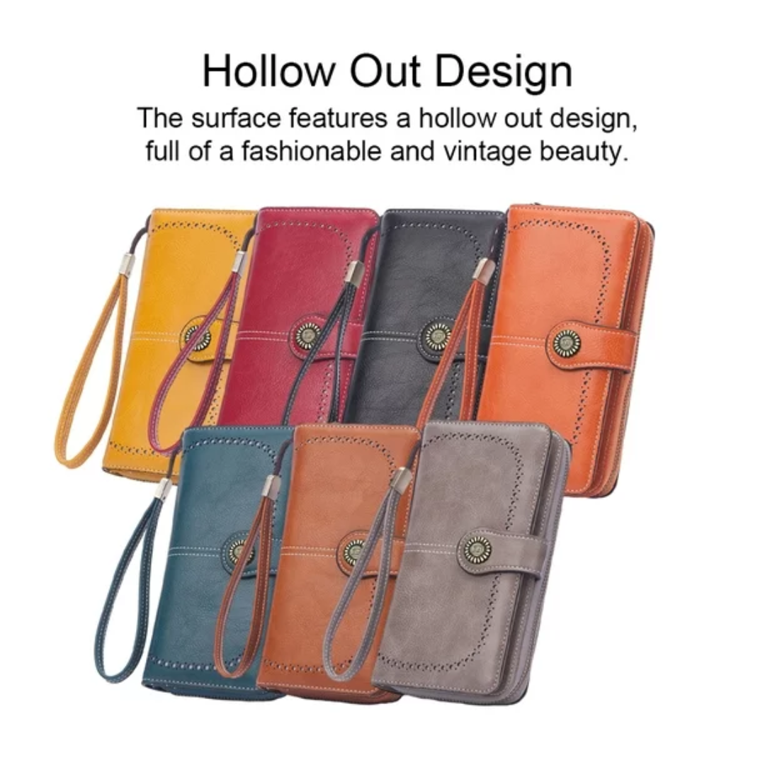 LeatherMax - Stylish Leather Wallet with Wristband