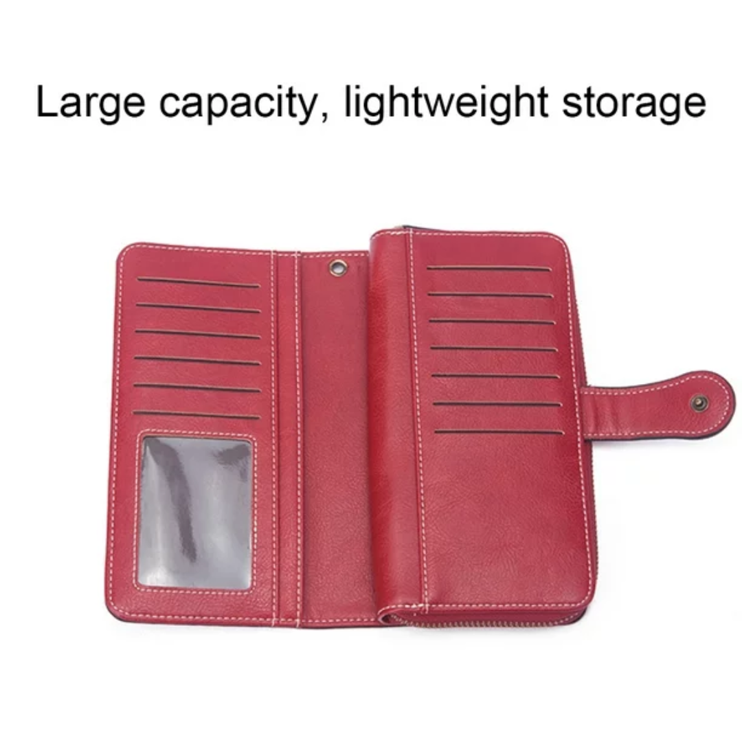 LeatherMax - Stylish Leather Wallet with Wristband