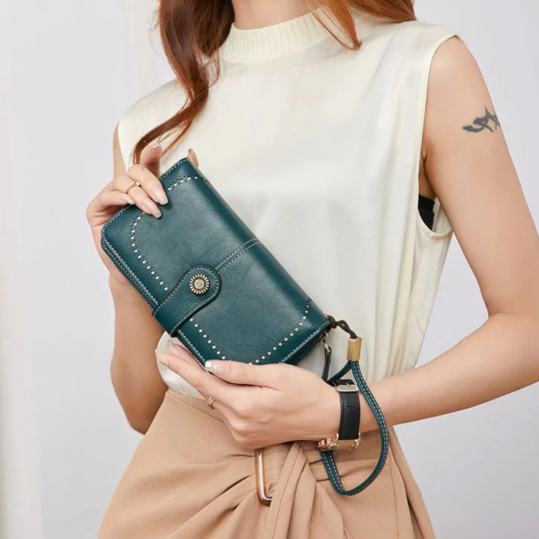 LeatherMax - Stylish Leather Wallet with Wristband