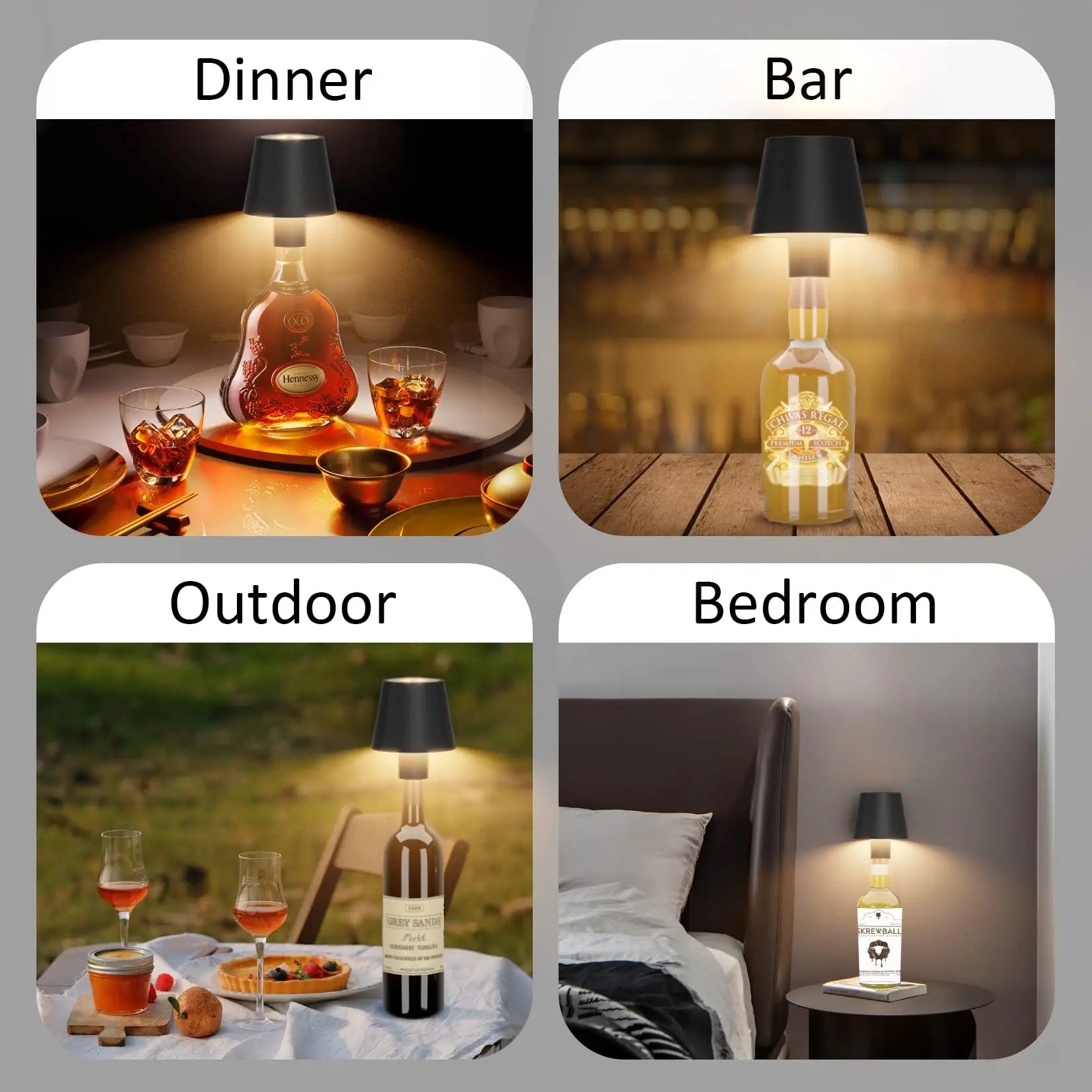 Bottlelight - Wireless Rechargeable Lamp for Bottles