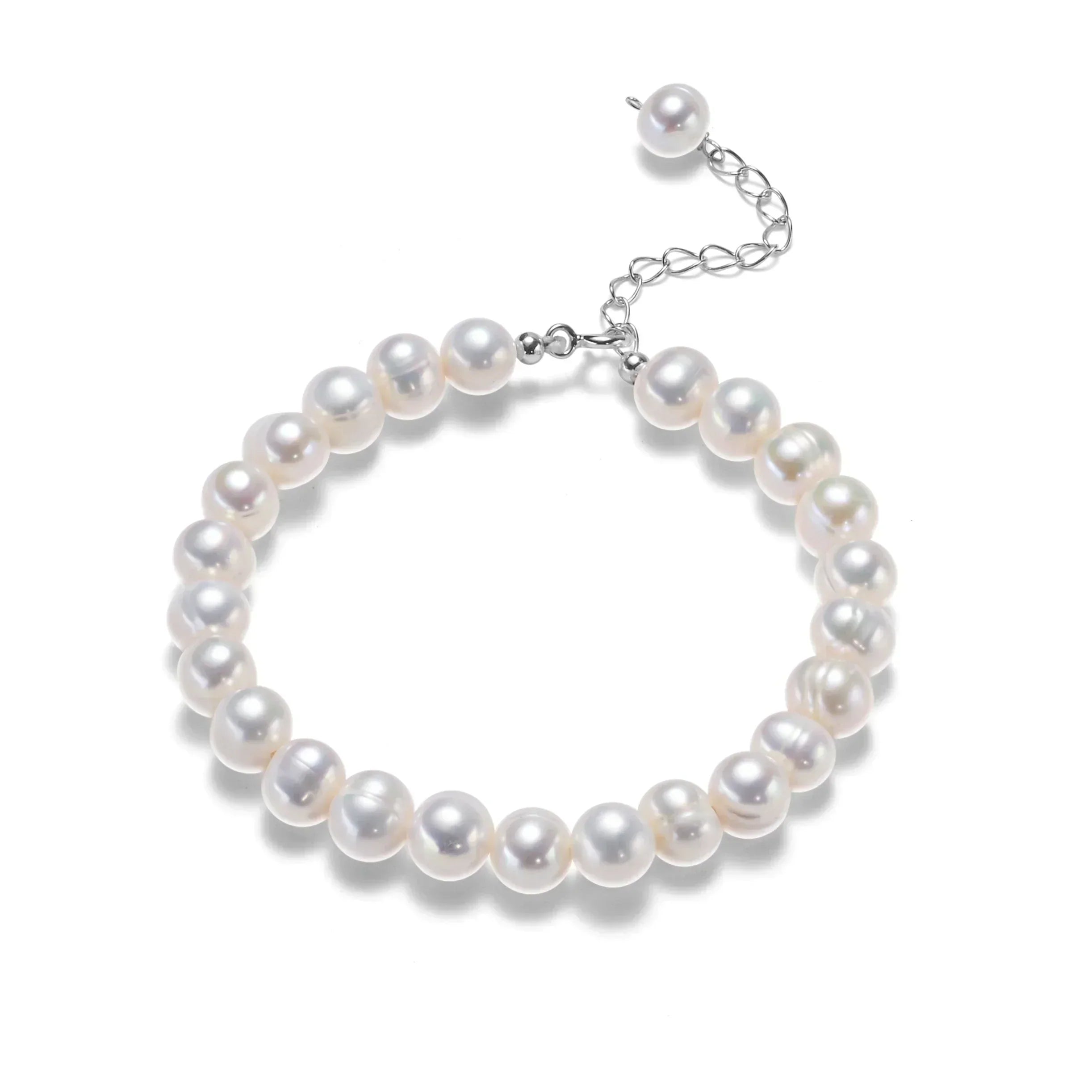 PearlGlow Bracelet - Elegant Silver Bracelet