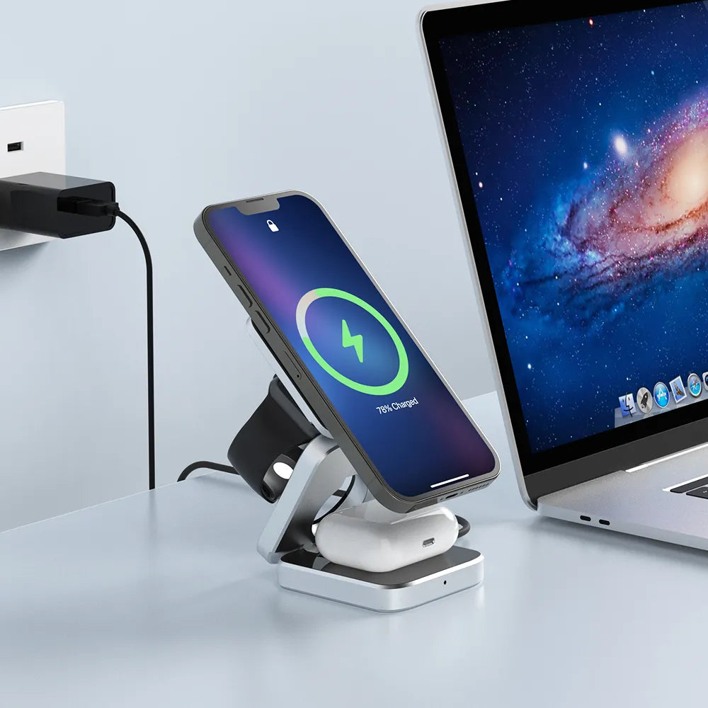 PowerFlex 3-in-1 Charging Station - Magnetic & Foldable Charging