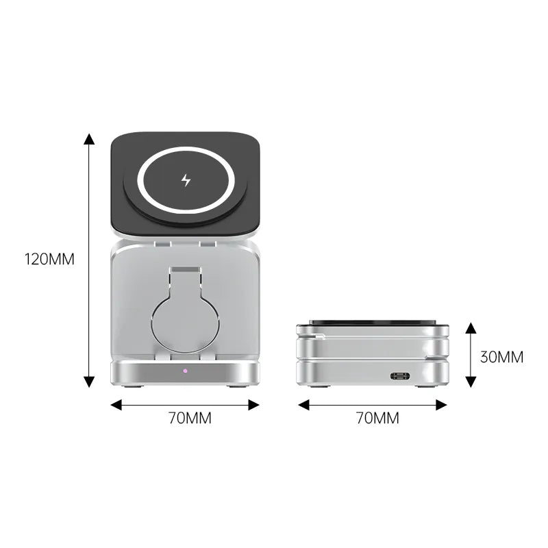 PowerFlex 3-in-1 Charging Station - Magnetic & Foldable Charging