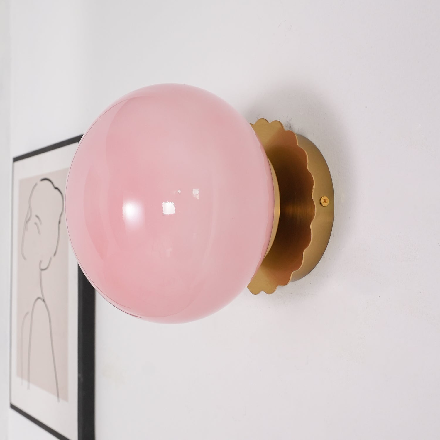 ChicGlow - Elegant Pink Glass Lamp for Stylish Homes