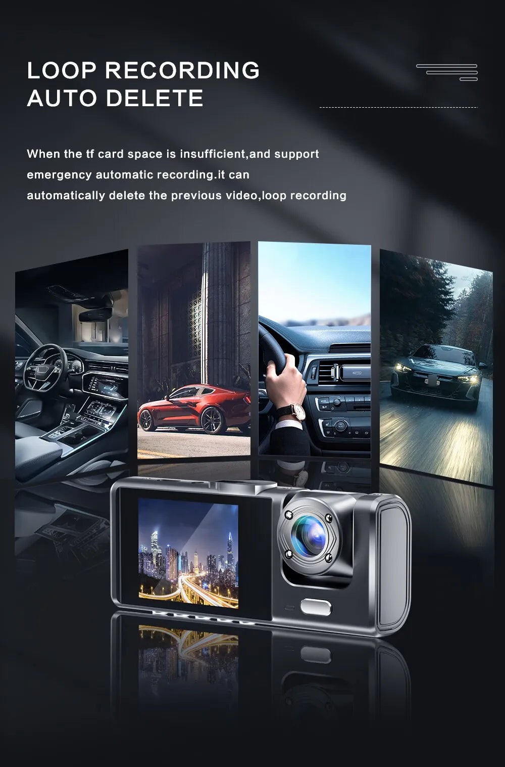 VisionPro - Dashcam with night vision and IR technology