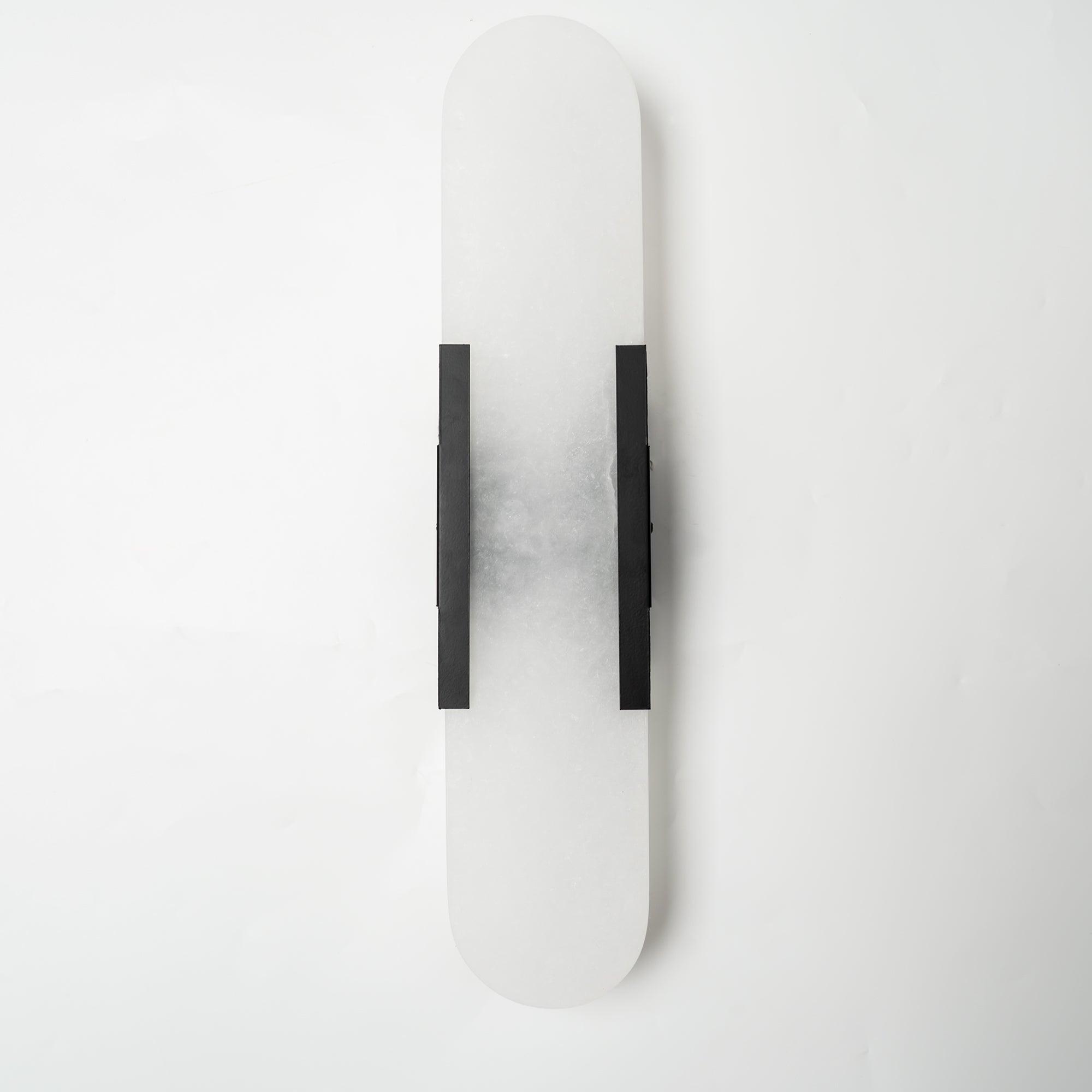 Elegant Melange - Handgjord Alabaster Vägglampa