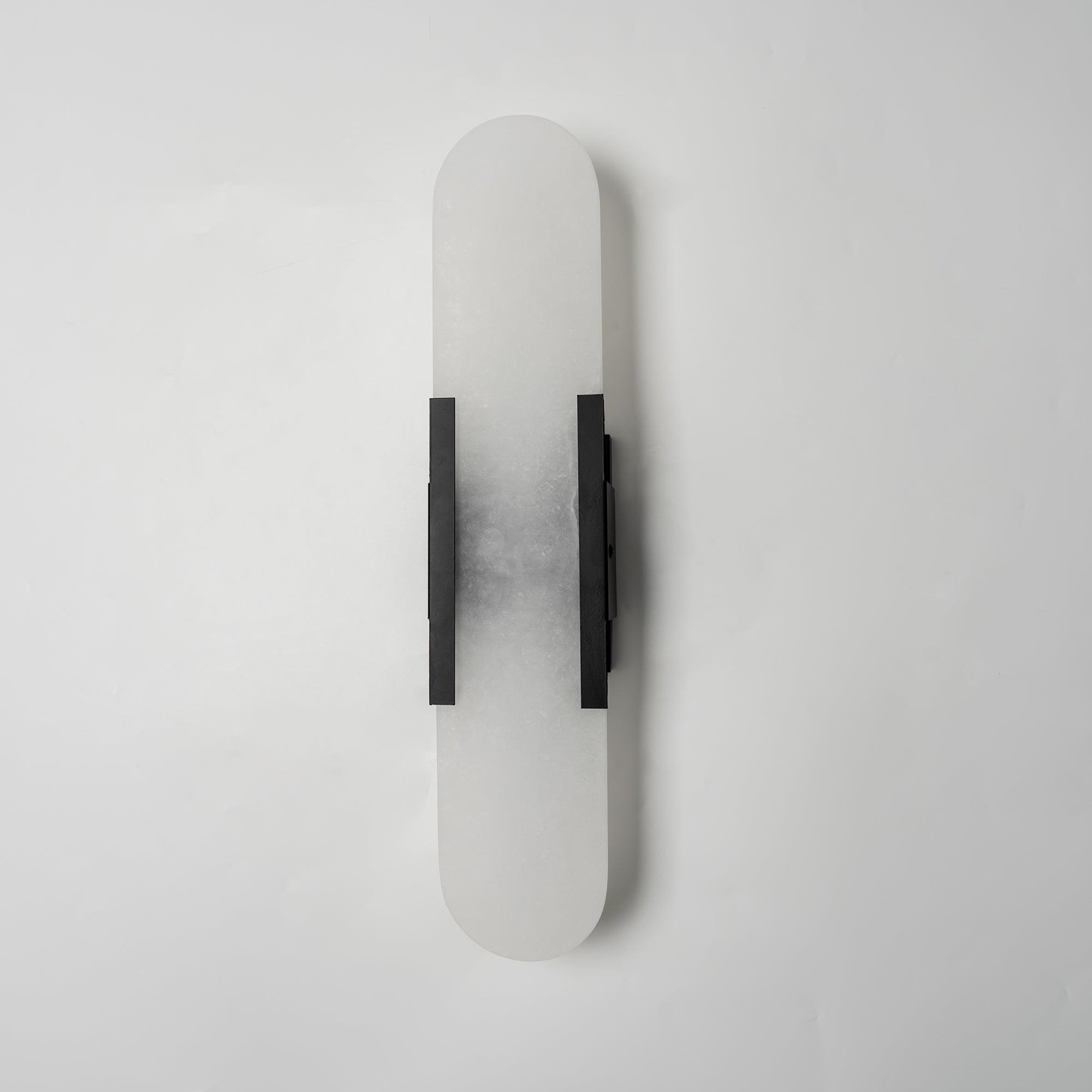 Elegant Melange - Handgjord Alabaster Vägglampa