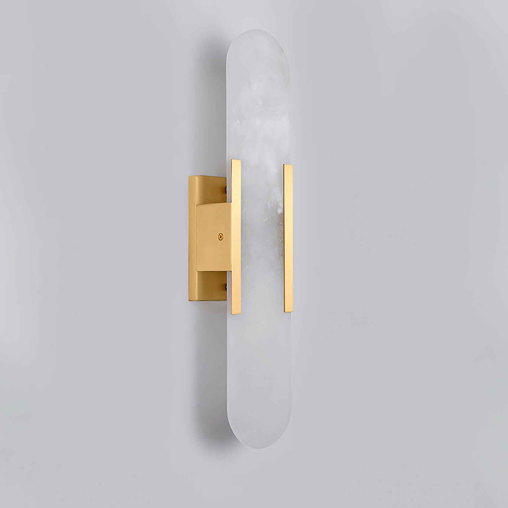 Elegant Melange - Handgjord Alabaster Vägglampa