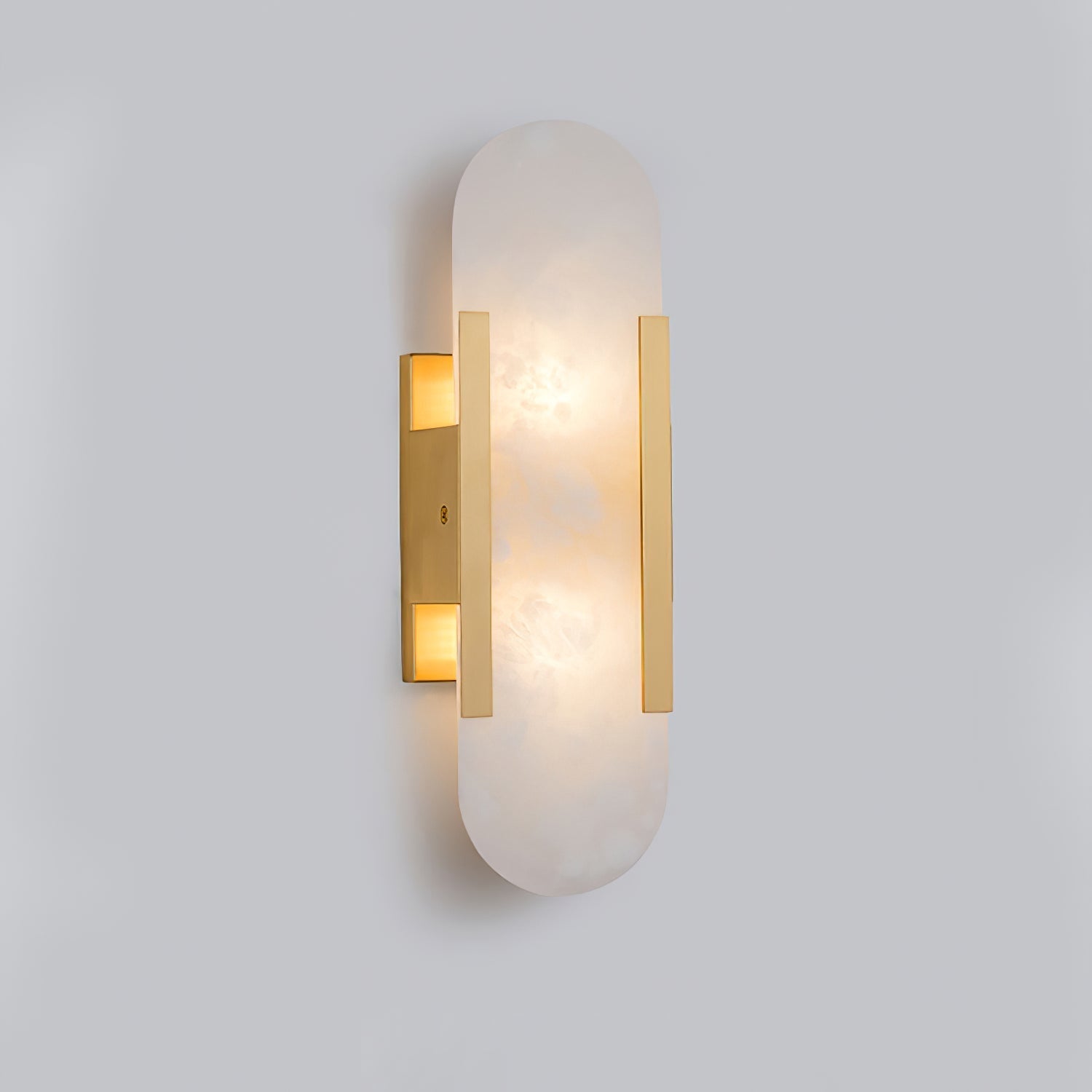 Elegant Melange - Handgjord Alabaster Vägglampa