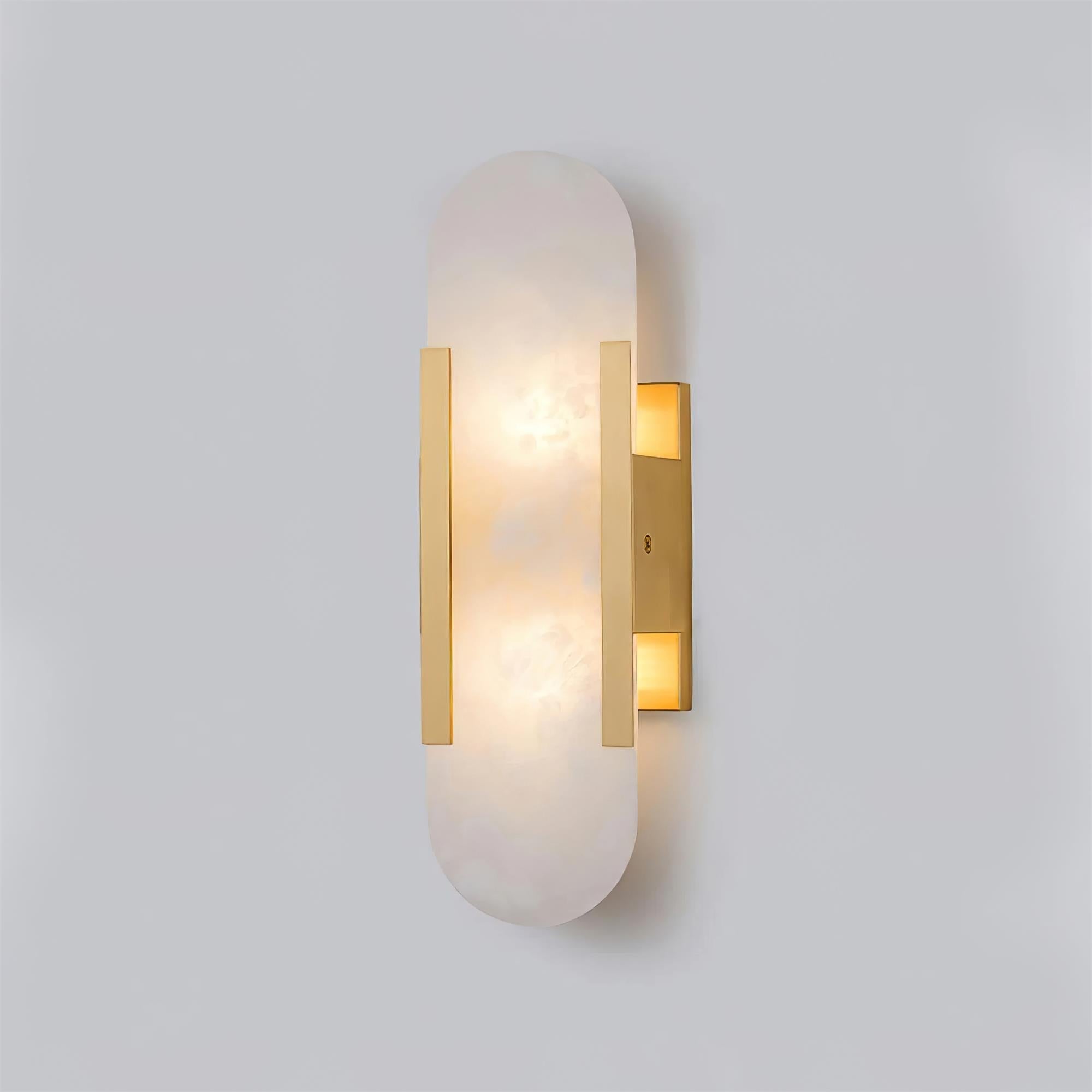 Elegant Melange - Handgjord Alabaster Vägglampa