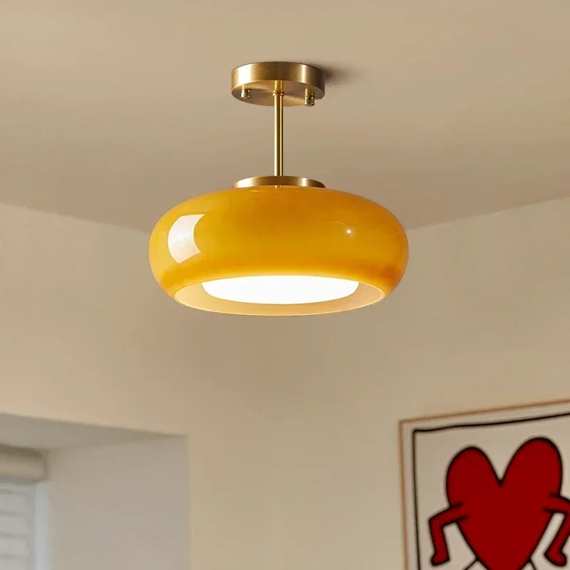 LuminaCraft - Elegant Glass Chandelier with LED for Atmospheric Lighting