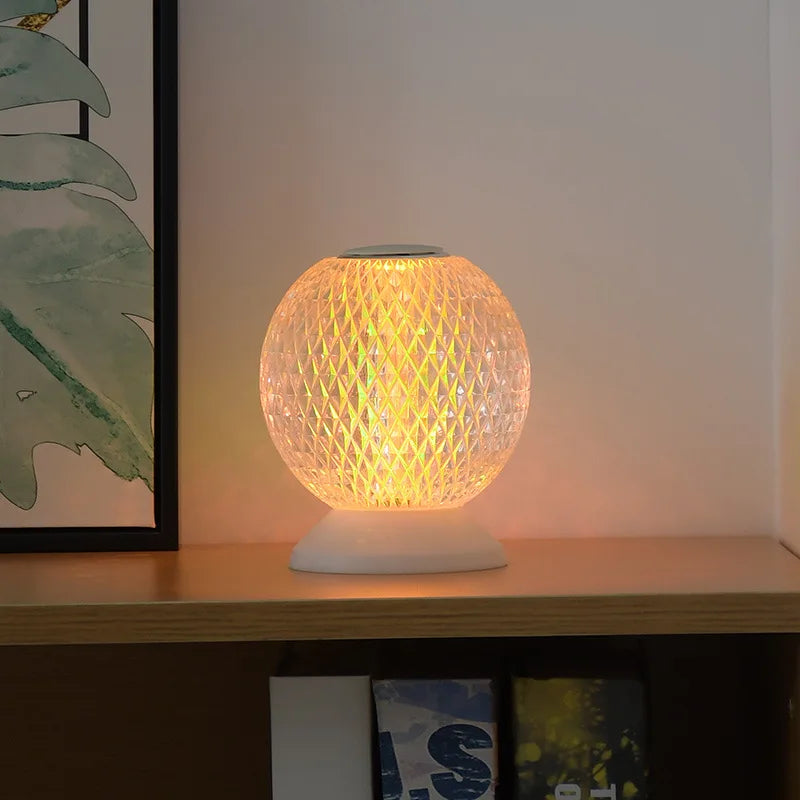 Chic Kristallbordslampa – Trådlös Lyxbelysning