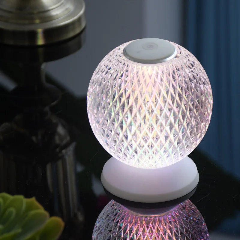 Chic Kristallbordslampa – Trådlös Lyxbelysning