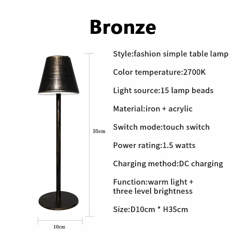 LumiFree Wireless Desk Lamp - Modern, Rechargeable & Flexible