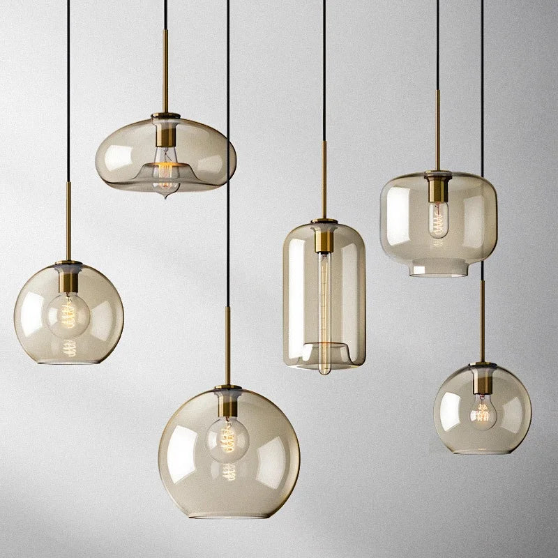 NordicGlow – Elegant Scandinavian Glass Ceiling Lamp