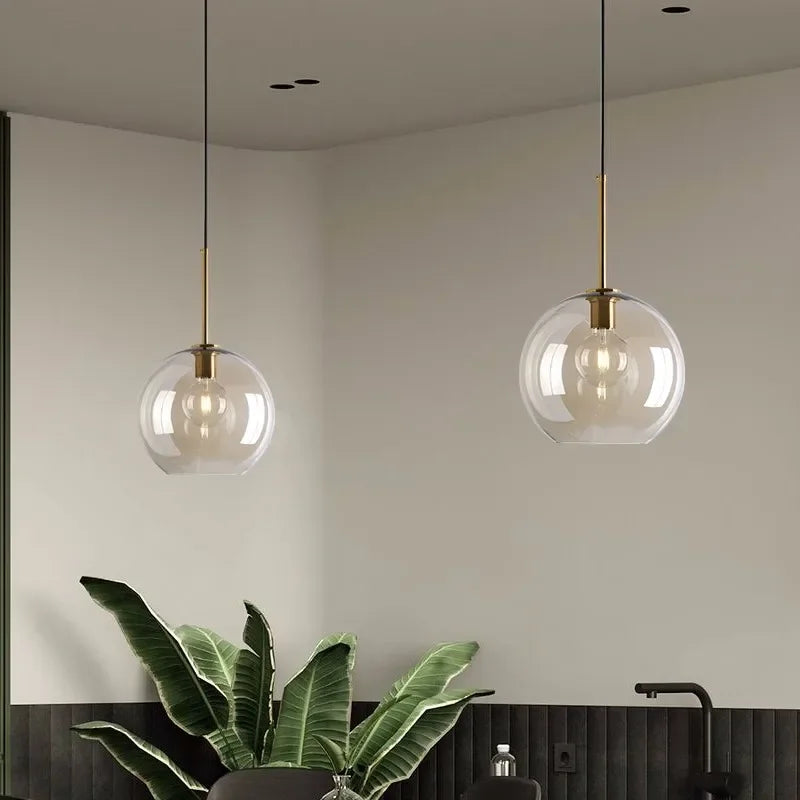 NordicGlow – Elegant Scandinavian Glass Ceiling Lamp
