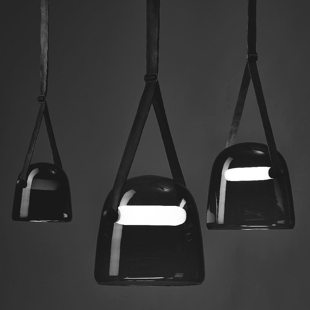 LunaMona Ceiling Lamp - Modern Hanging Lamp in Metal and Glass