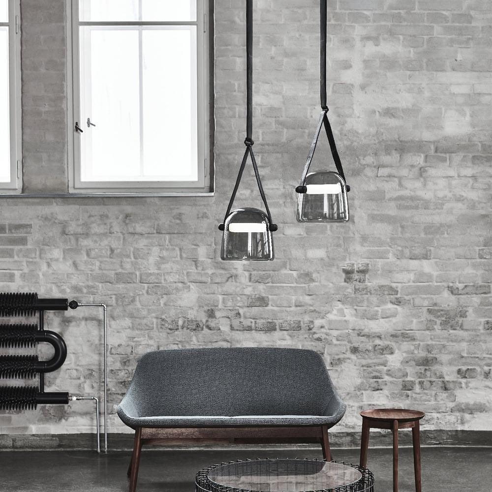 LunaMona Ceiling Lamp - Modern Hanging Lamp in Metal and Glass