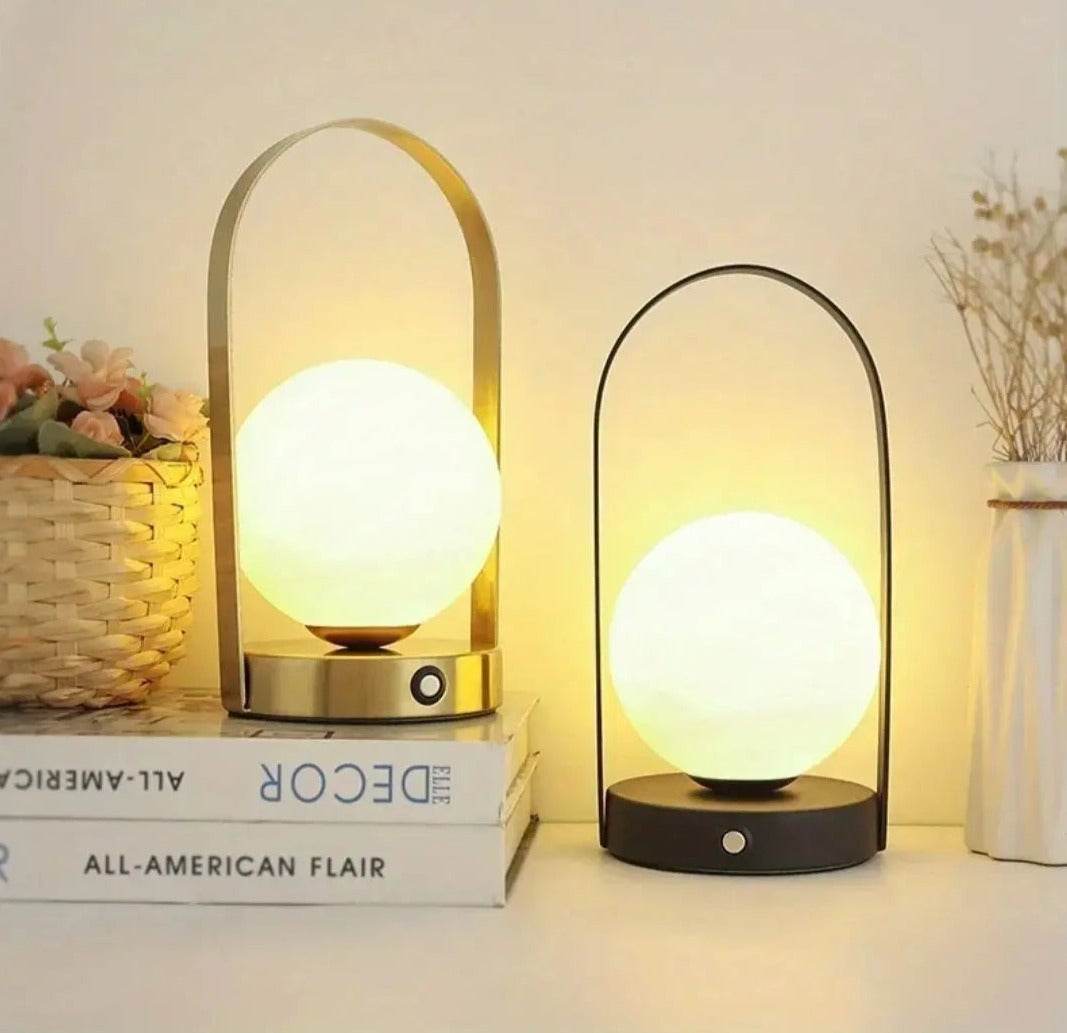 Elegant Portable LED Table Lamp with Touch Control and Rechargeable Battery