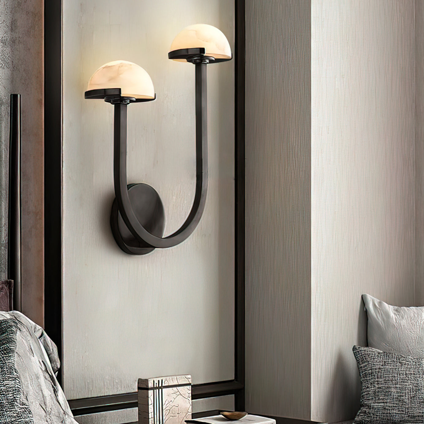 MushroomGlow Weather Lamp - Organic Alabaster Design