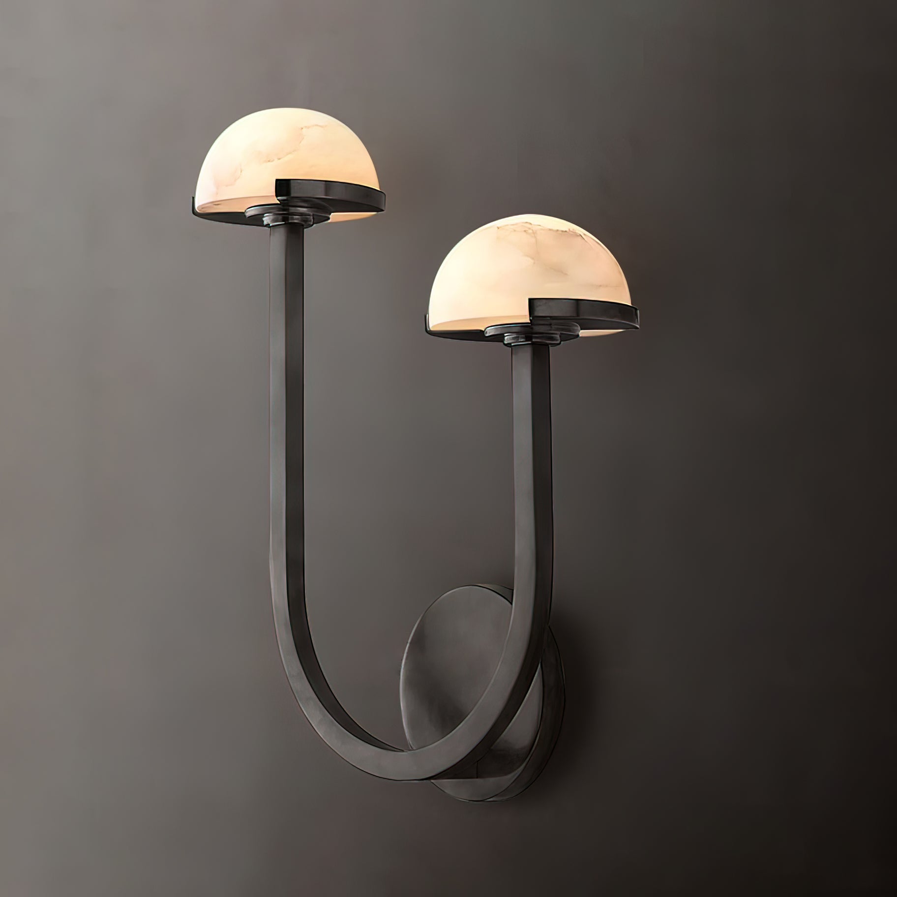 MushroomGlow Weather Lamp - Organic Alabaster Design