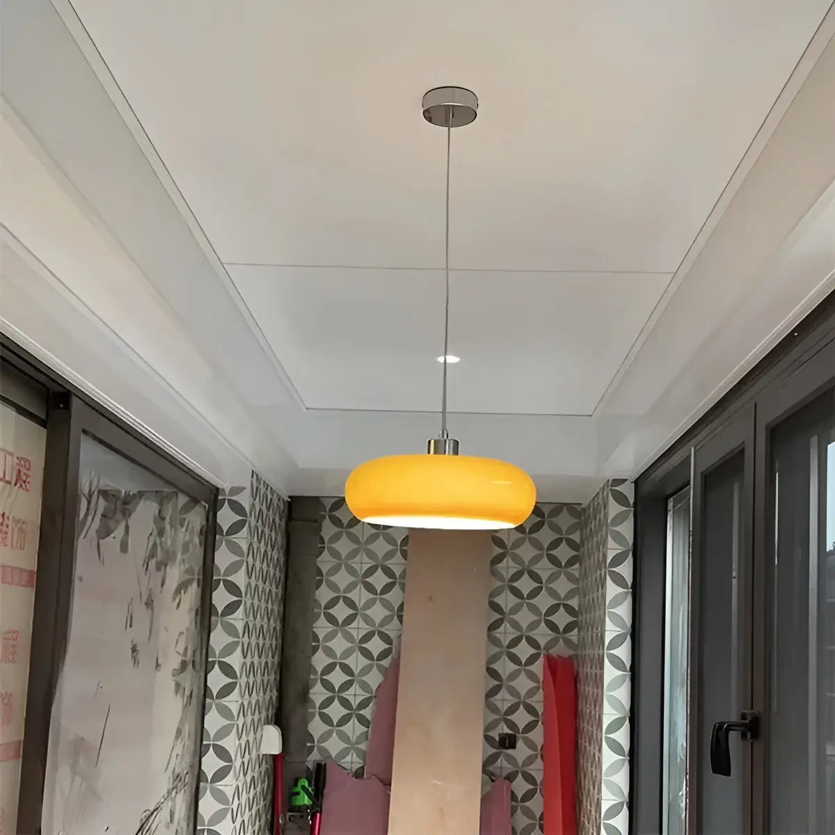 Luxe Retro Glass Pendant - Elegant LED Ceiling Light