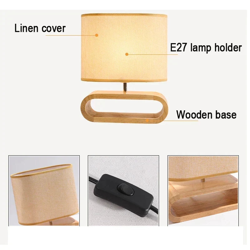 Scandinavian Wooden Table Lamp – Elegant and Handmade