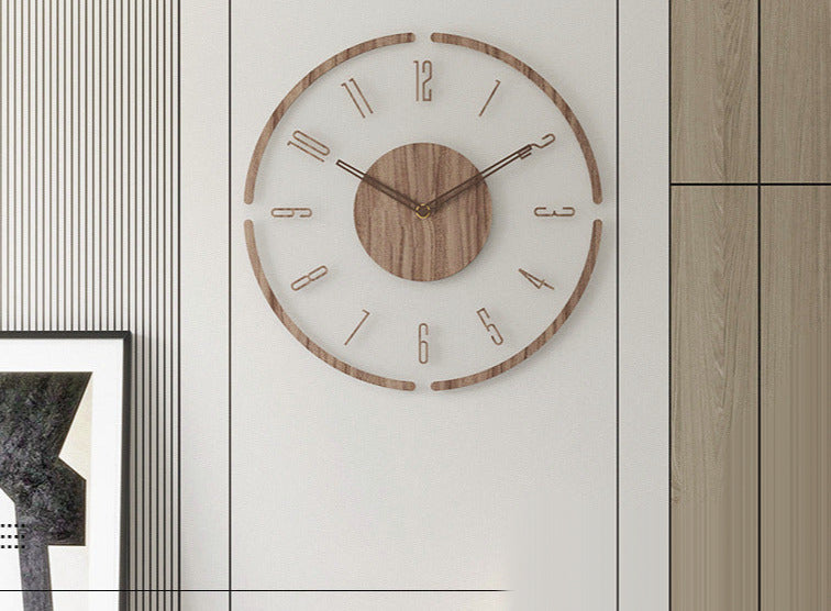 NatureTime - Rustic Wooden Wall Clock 35 cm