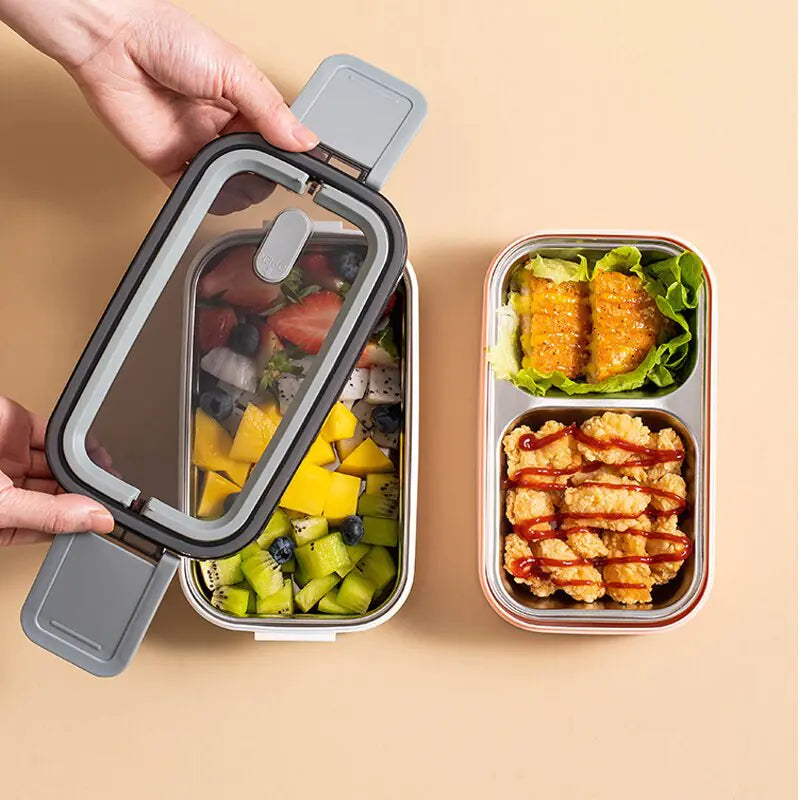 MealMate - Trendy 2-layer RVS Lunch Box